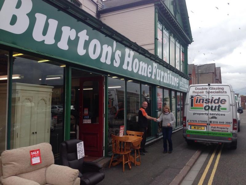 One very happy customer after having new shop plate fitted by inside out your local glazing repairs specialists: Swipe To View More Images